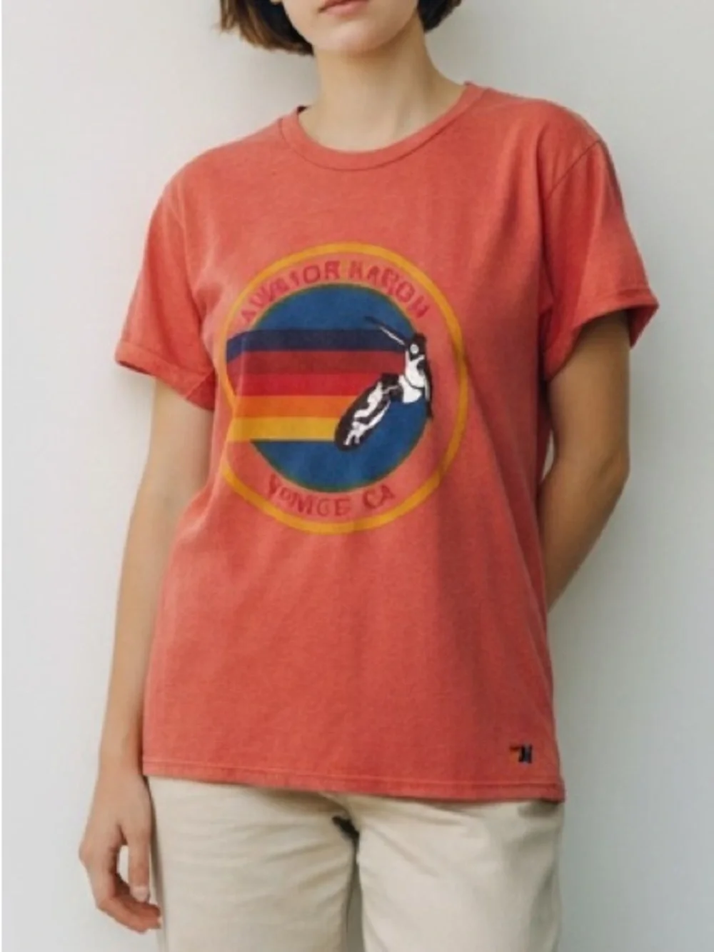 Aviator Nation Kids Venice CA Tee Orange Sz 14